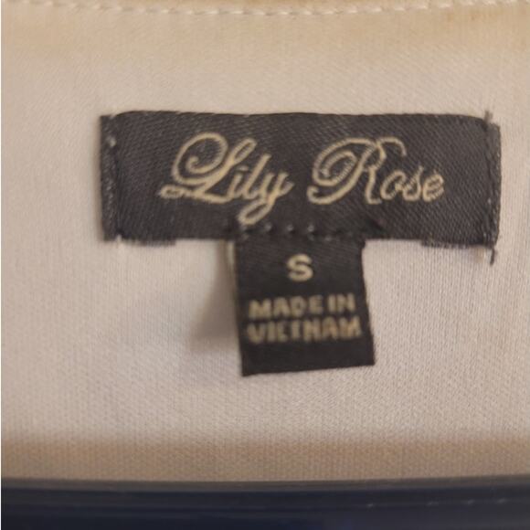 Lily Rose Blue Floral Hi Low Dress Sz S Cottagecore Fairy Garden Romantic - Picture 6 of 11